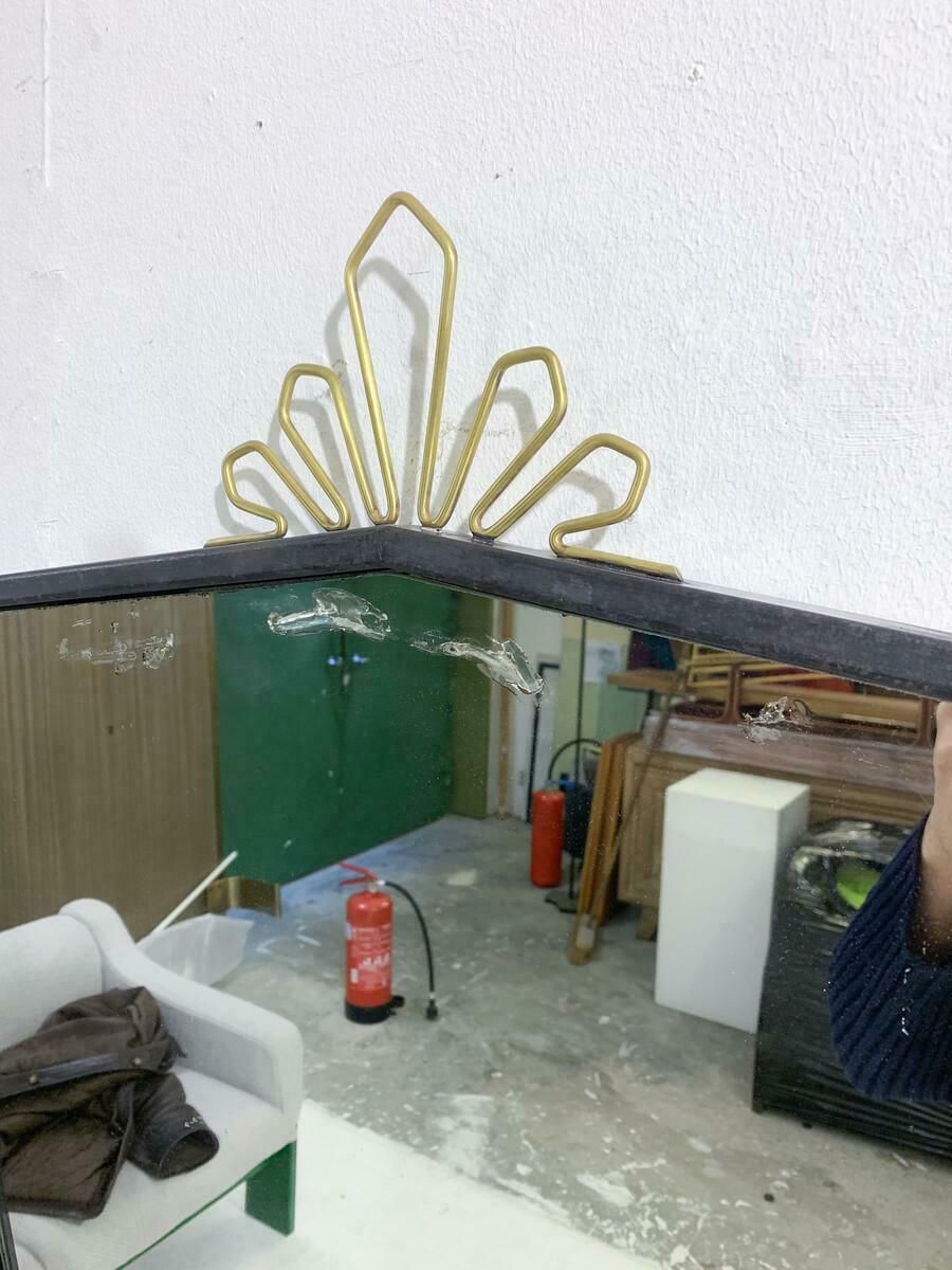 Mid Century Modern Pair Of Mirrors, Italy, 1950s photo furniture
