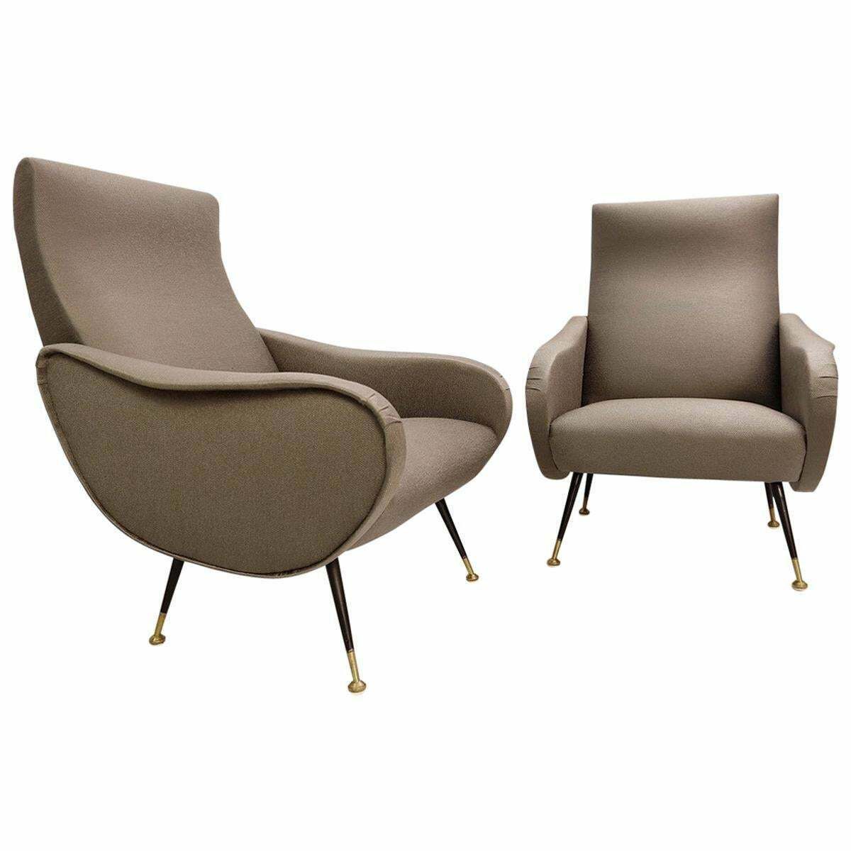 Pair Of Italian Armchairs In The Style Of Marco Zanuso