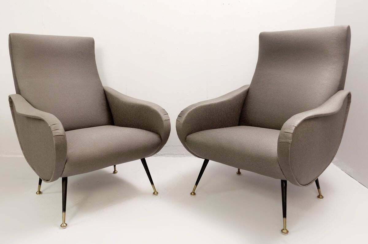 Pair Of Italian Armchairs In The Style Of Marco Zanuso photo furniture