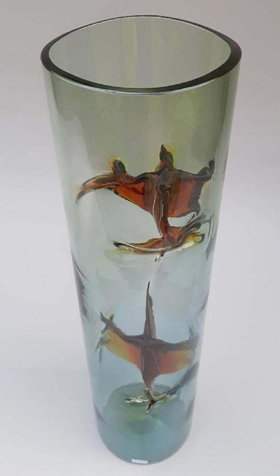 Murano Glass "Membrane" Vase By Toni Zuccheri For Veart photo for sale