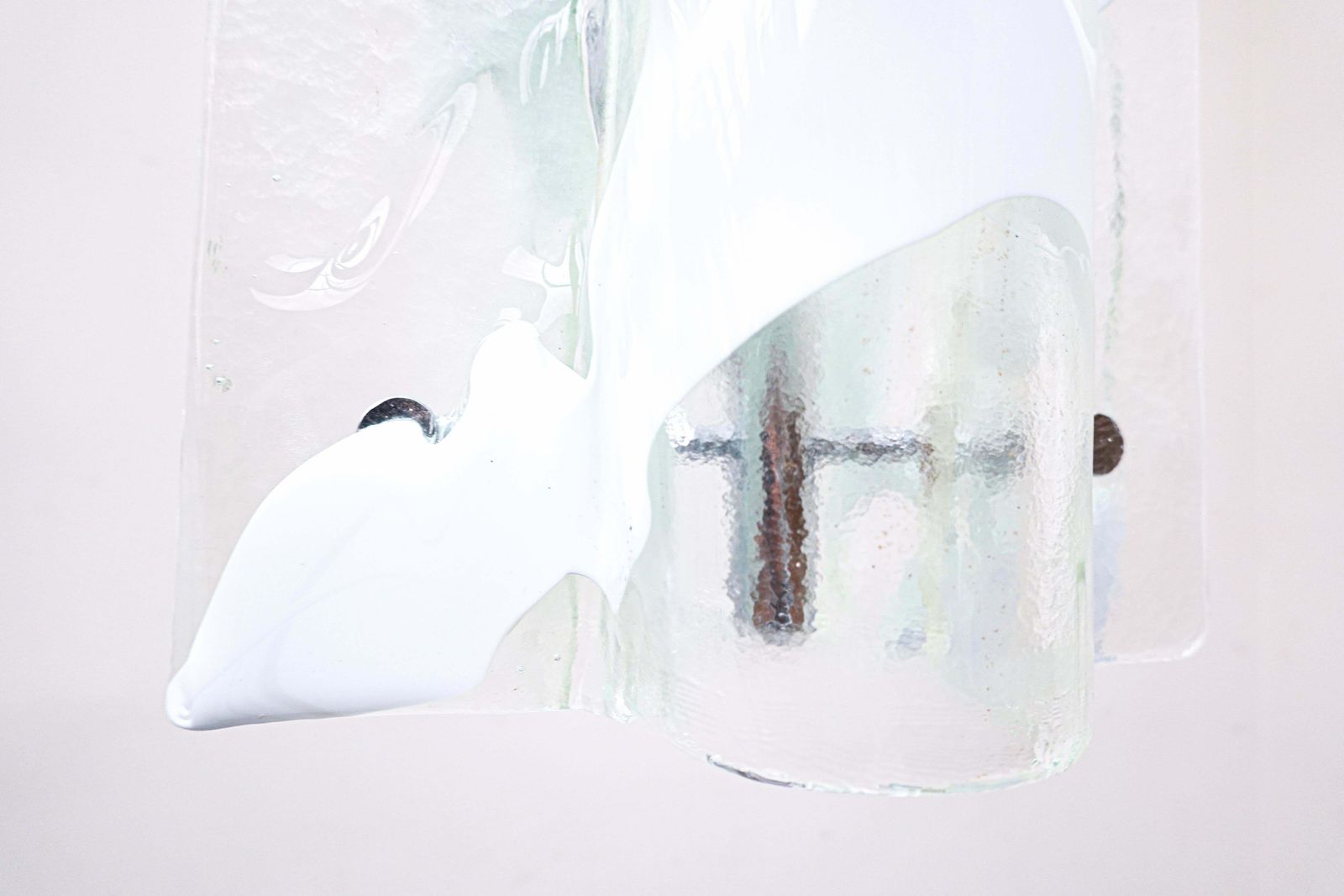 Mid Century Modern Italian Murano Glass Suspension By Mazzega, 1960s photo for sale