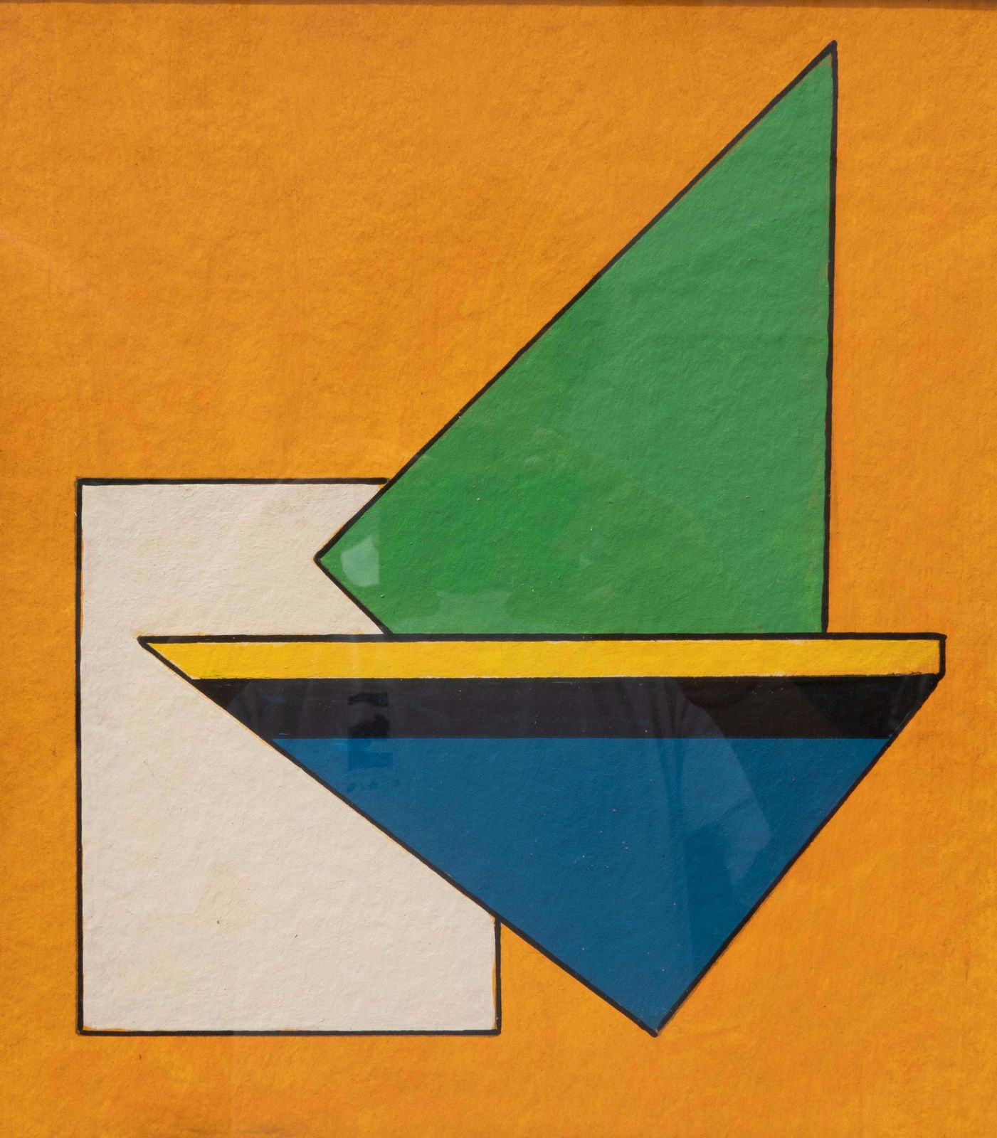 Gouache Painting By Guy Vandenbranden, Belgium, 1996 photo for sale