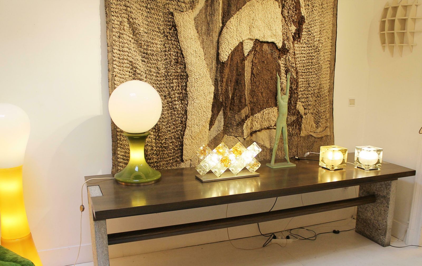 Stone And Wood Console Model ''Valmarana'' By Carlo Scarpa For Simon, Italy, 1972 photo buy