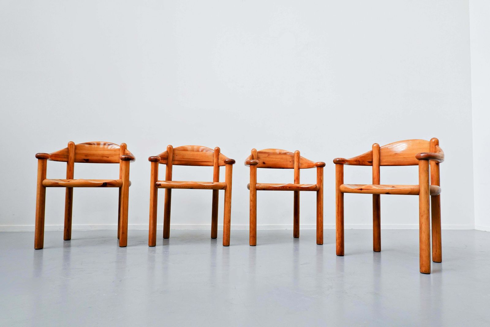 Set Of 4 Pitchpin Armchairs By By Rainer Daumiller, 1970s photo Furniture