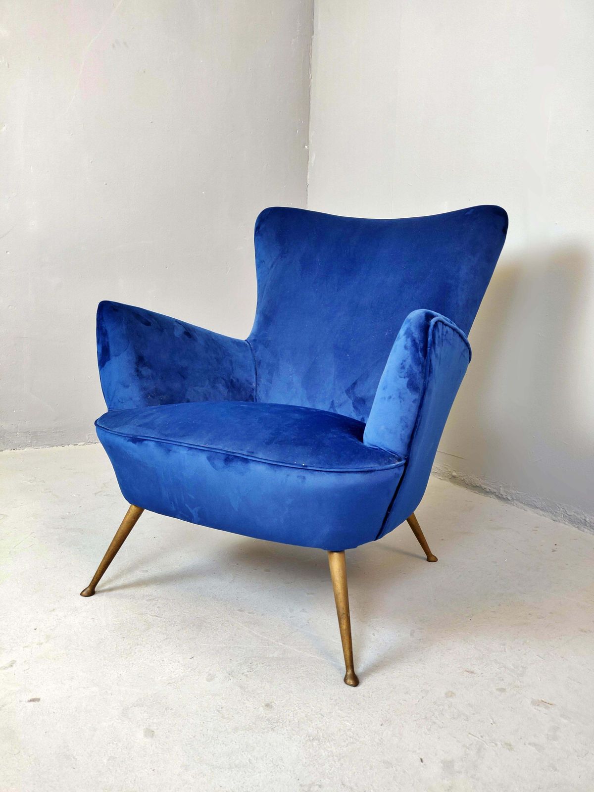 Pair Of Italian Armchairs, New Upholstery, 1950s photo buy
