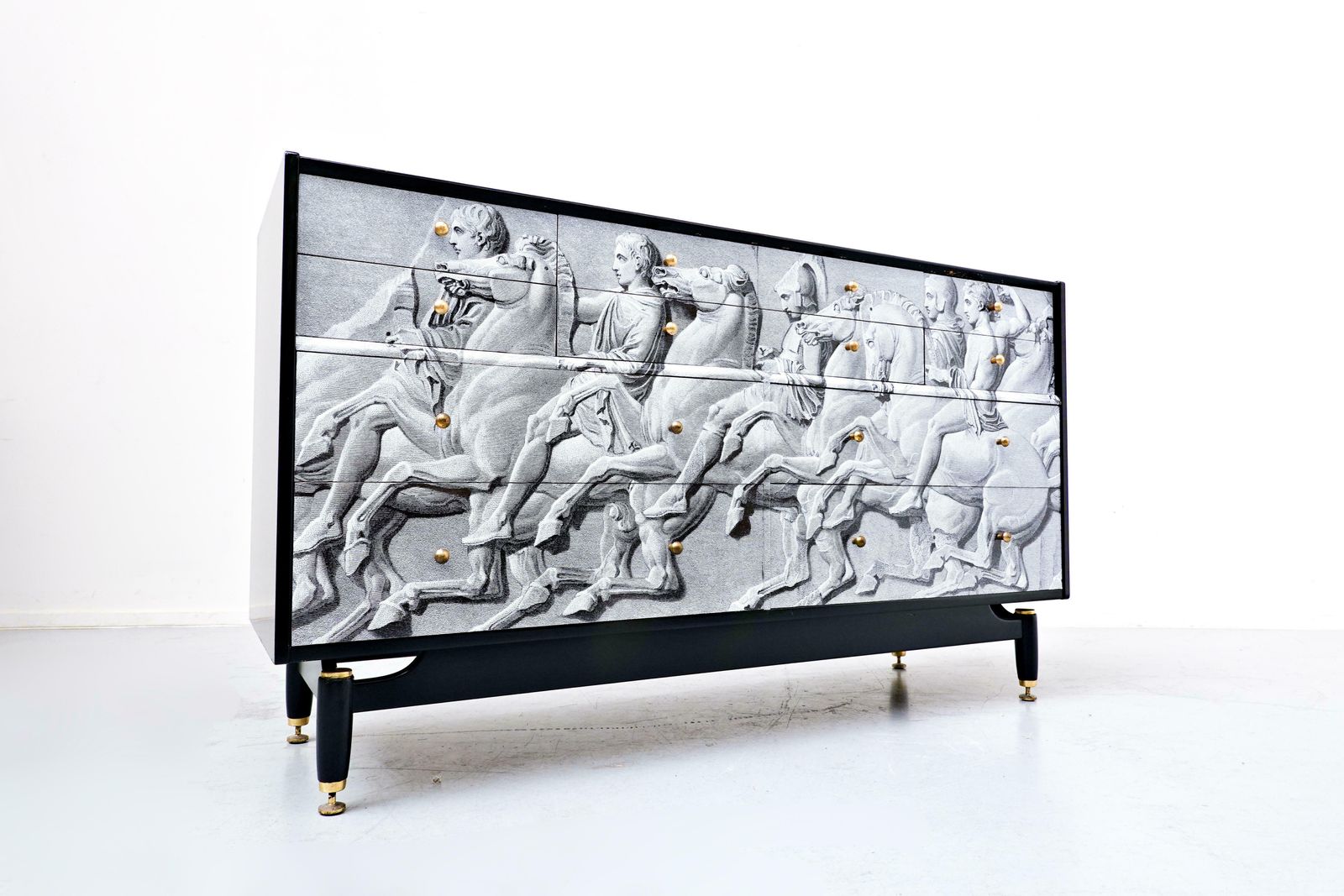 Mid Century Modern Italian Neo Classical Scene Chest Of Drawers photo Furniture