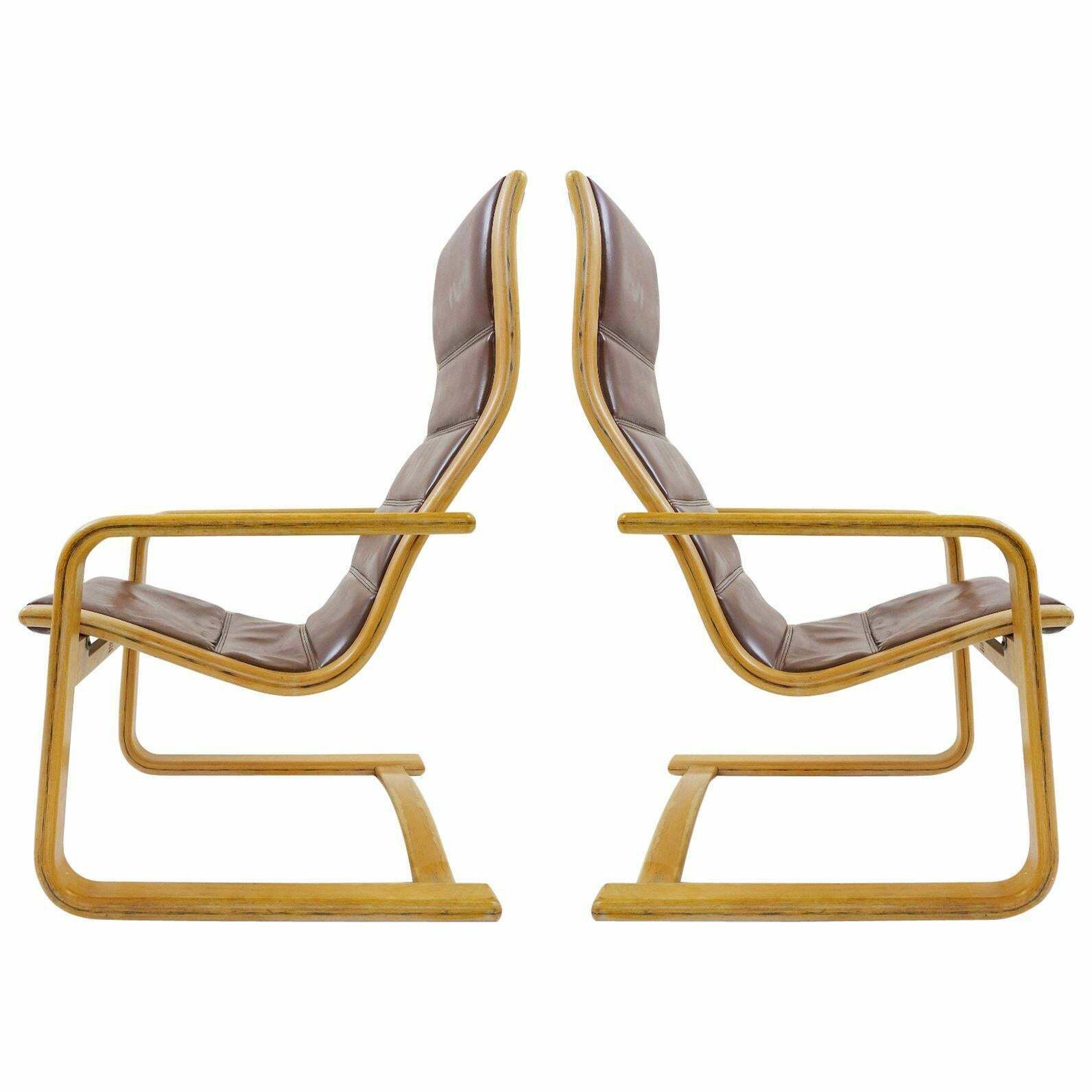 Pair Of Swedese "Lamello" Easy Chairs, Yngve Ekström