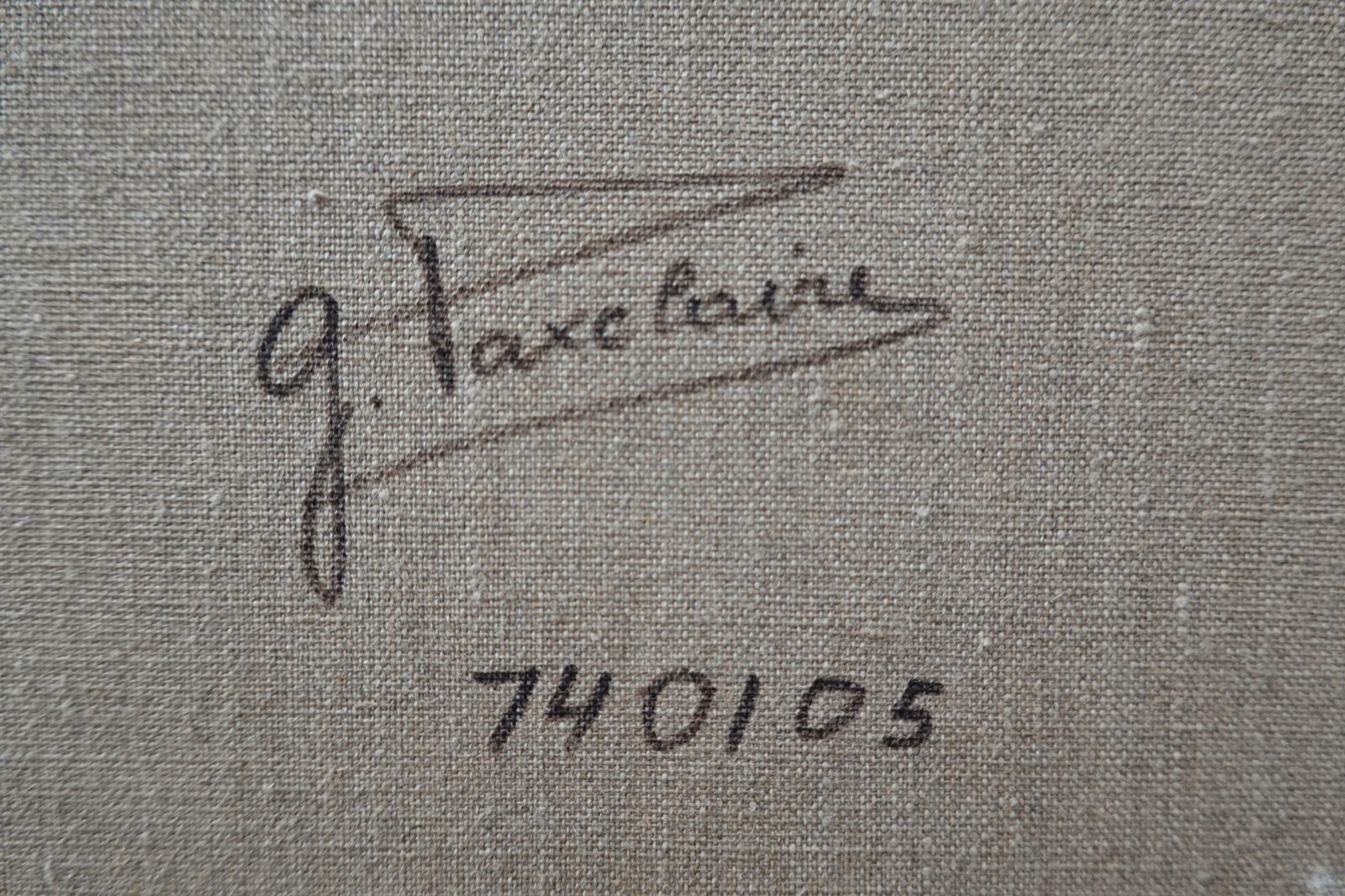 Georges Vaxelaire, Oil On Canvas "Composition Géométrique", 1974, Belgium photo for sale
