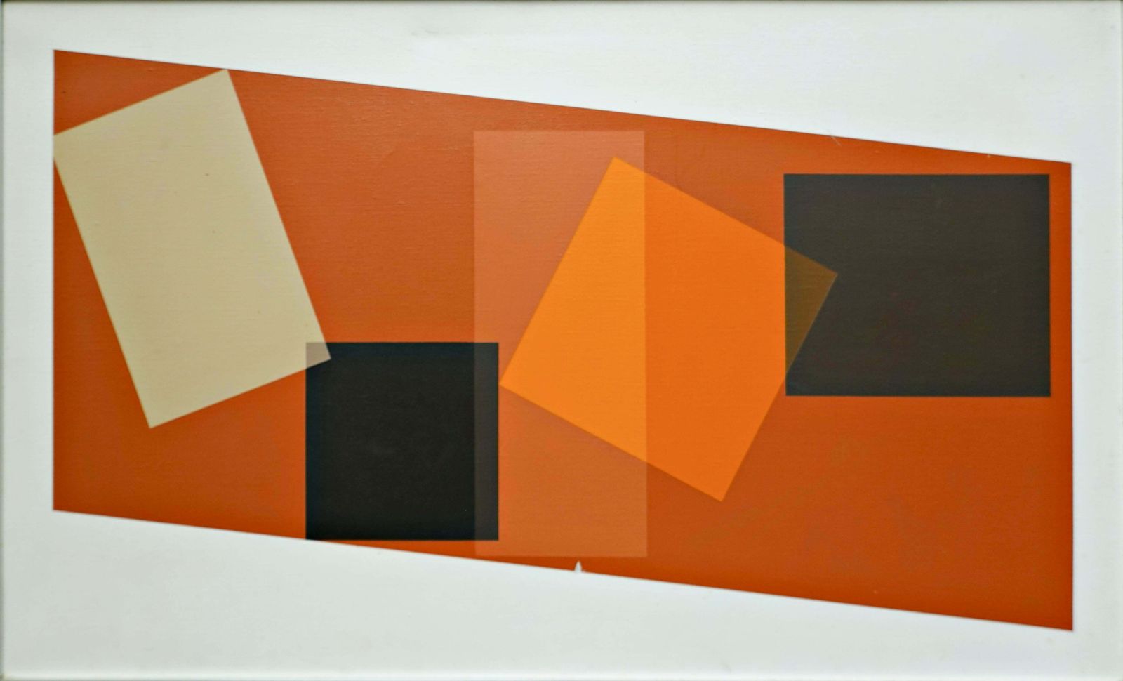 Georges Vaxelaire, Oil On Canvas "Composition Géométrique", 1974, Belgium photo Art