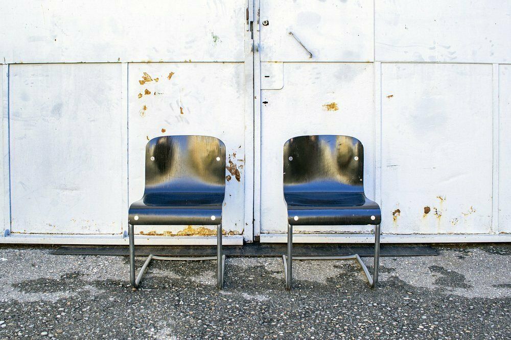 Wood And Metal Chairs, Italy, 1960s, Set Of 2