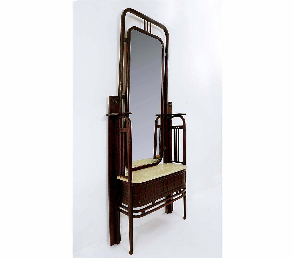 Home Decor Art Nouveau Hall Stand In The Style Of Joseph Hoffmann, 1930s photo
