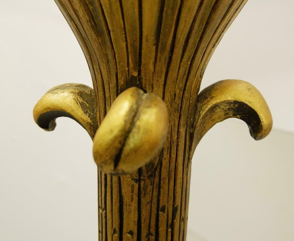 Gilded Wood Floor Lamp By Alfred Chambon, 1930s photo 5837.0