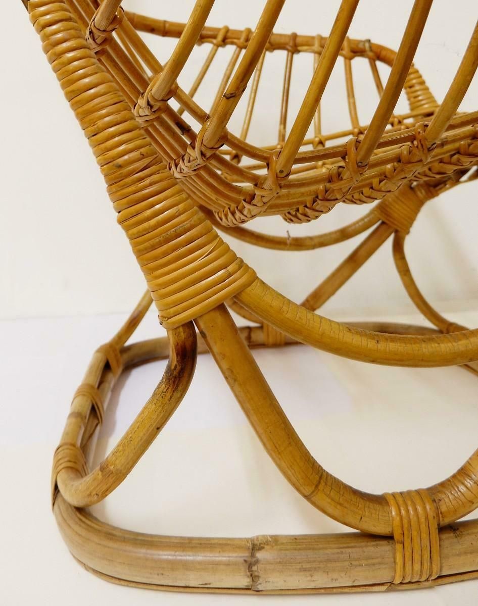 Pair Of Rattan Armchairs, 1970s photo for sale