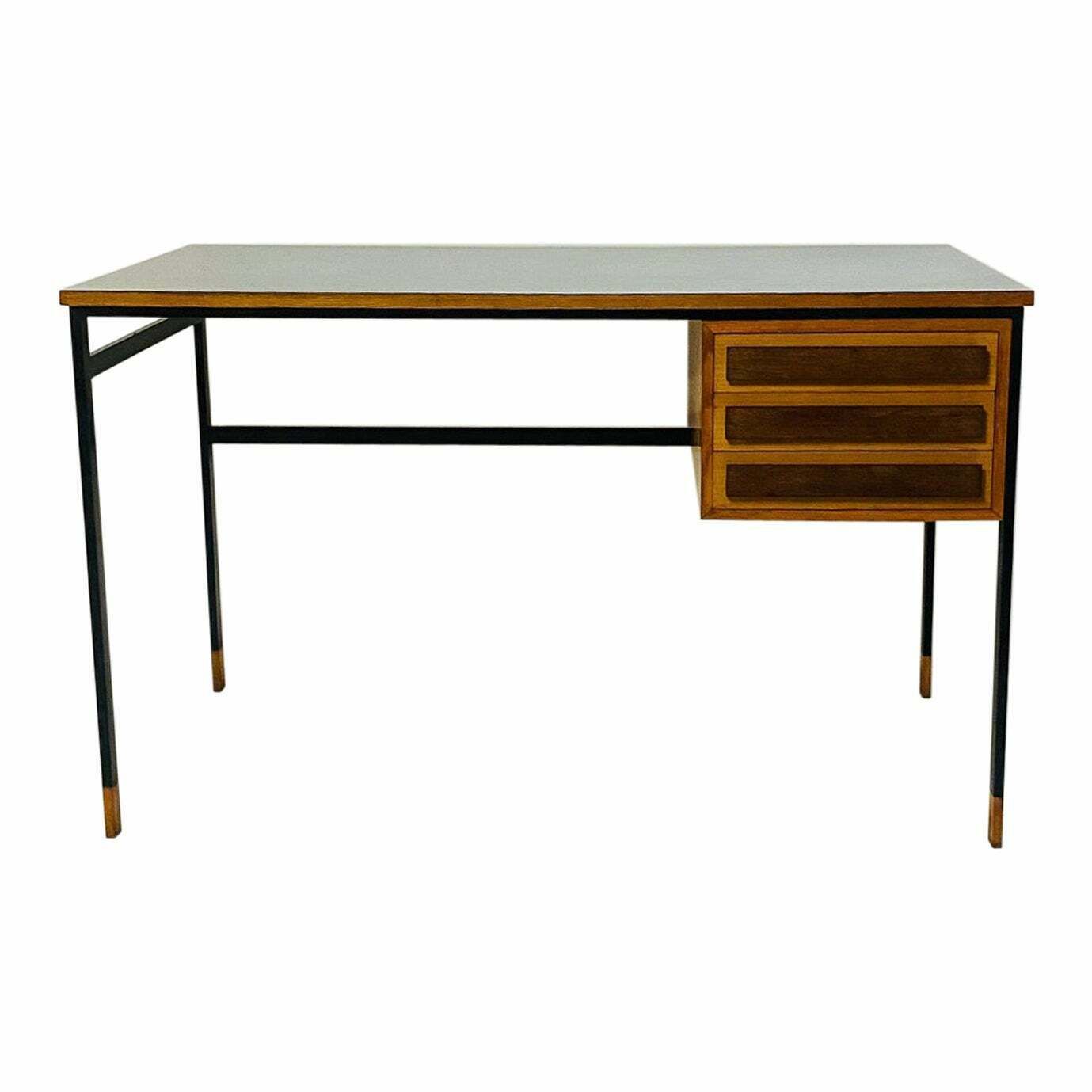Mid Century Modern Wooden Desk, Italy, 1960s