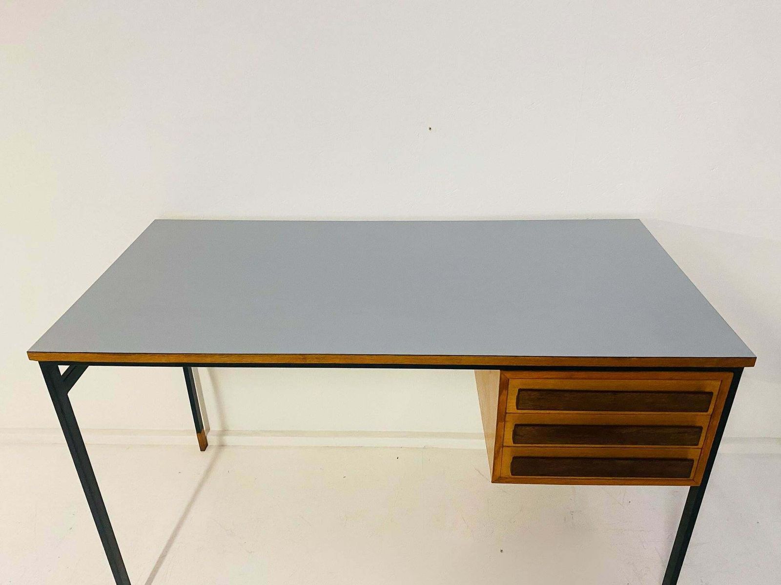 Mid Century Modern Wooden Desk, Italy, 1960s photo Furniture