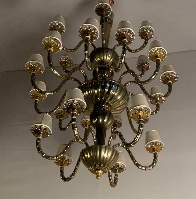 Venetian Murano Glass Chandelier, Italy, Circa 1980 photo furniture