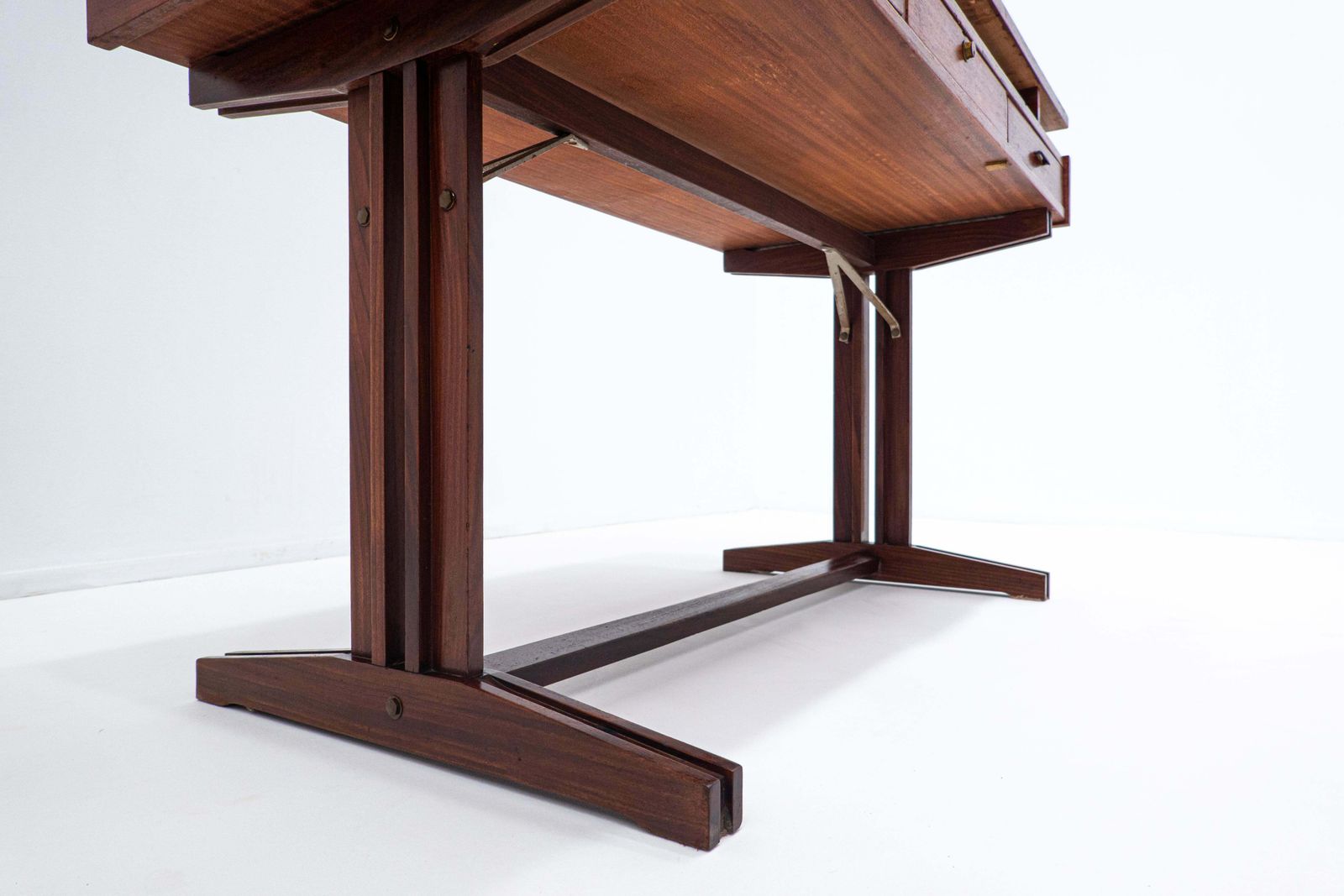 Mid Century Modern Wooden Desk, Italy, 1960s photo vinterior