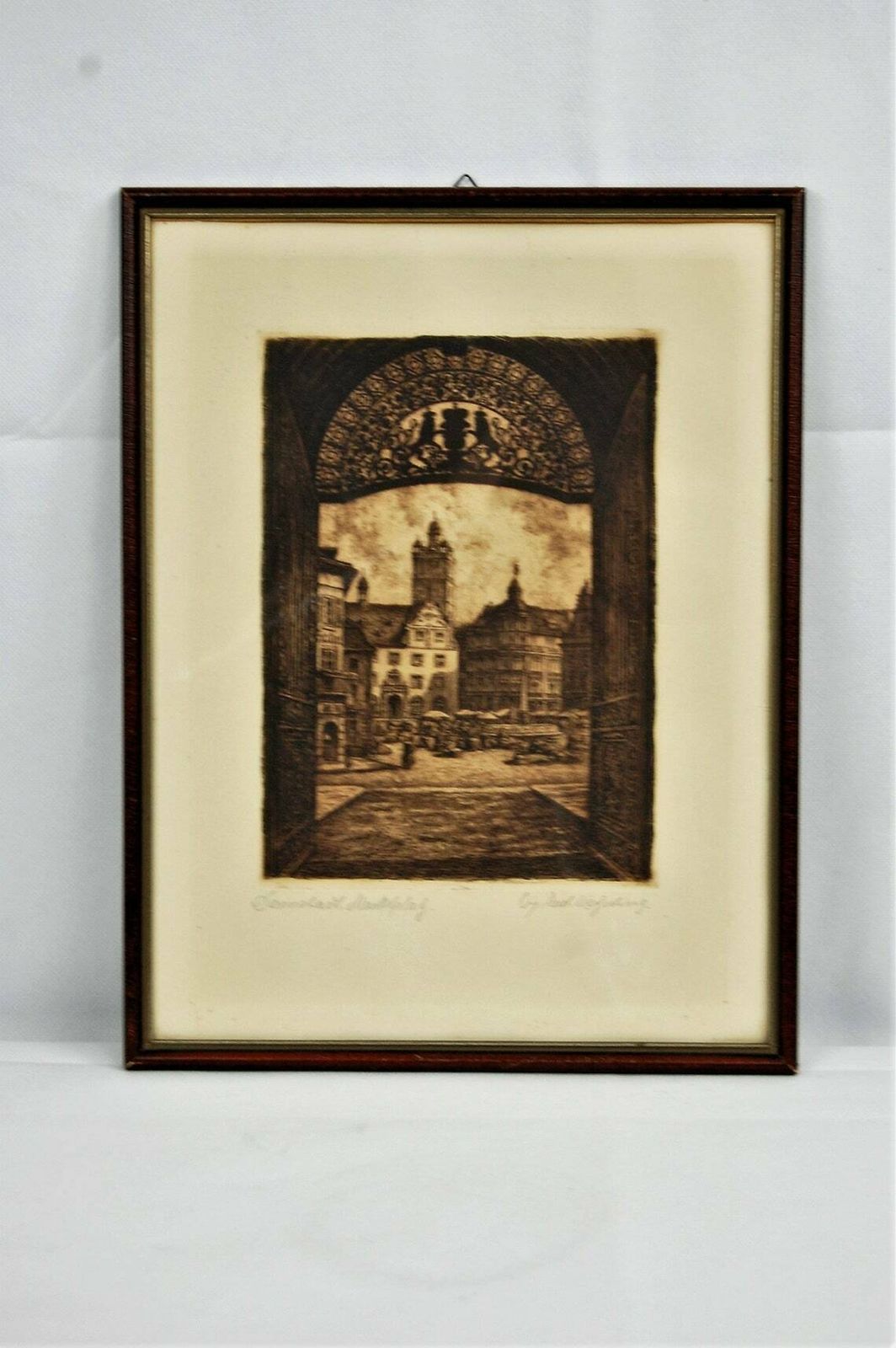 Etchings Darmstadt Blick Durch Das Schlosstor Zum Marktplatz photo vinterior