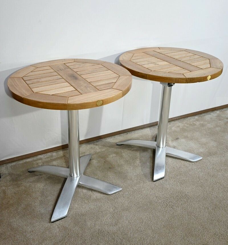 Ash Bistro Tables, Stamped R.Vlaemynck – Late 20th Century photo furniture