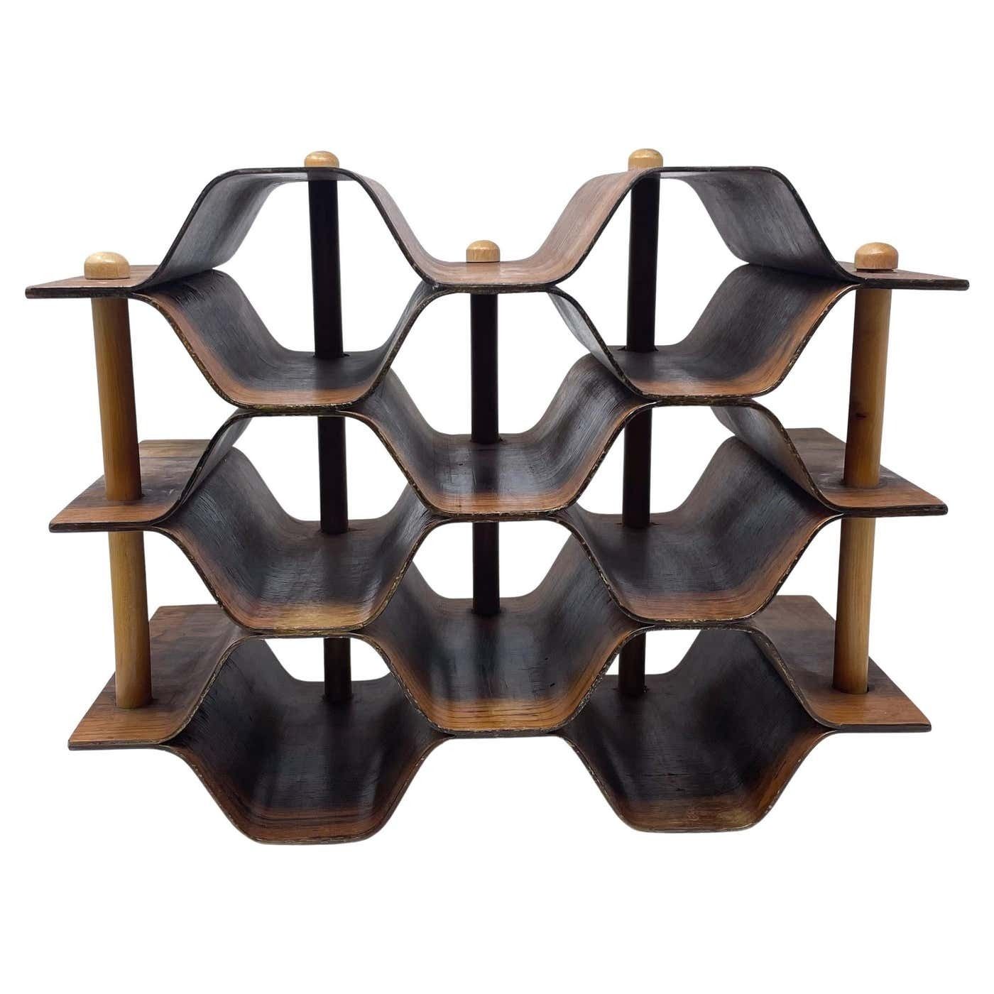 Torsten Johansson Wine Rack / Bottle Stand Produced By Ab Formträ, Sweden, 1950s