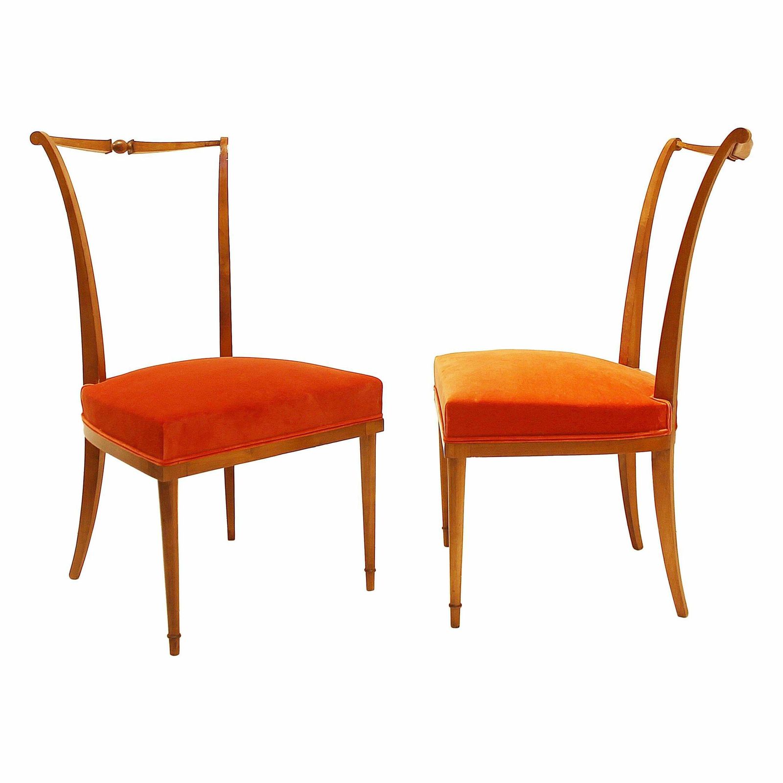 Pair Of Dining Chairs By Andre Arbus, France