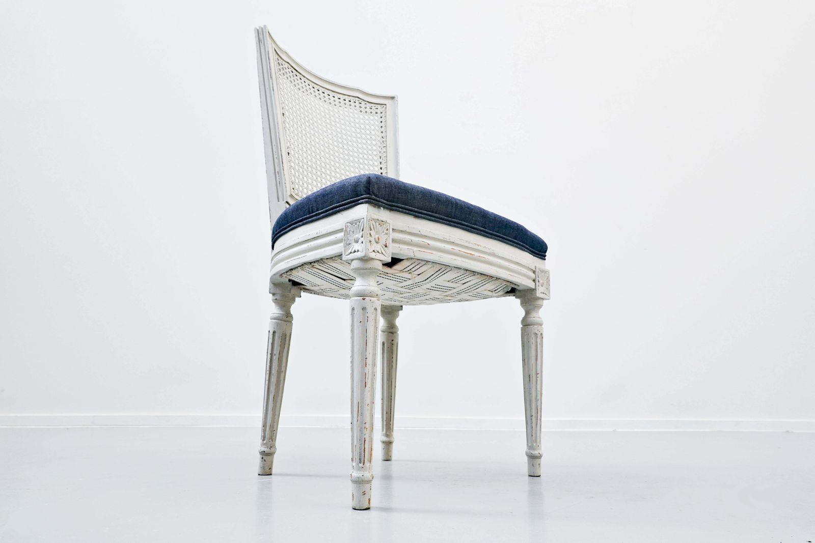 4458.0 Set Of 8 Chairs, Louis XVI Style, New Upholstery photo