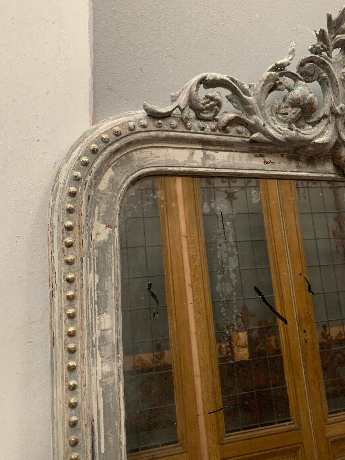 Louis XV Style Mirror In Wood And Patinated Stucco 19th Century photo 1194.75