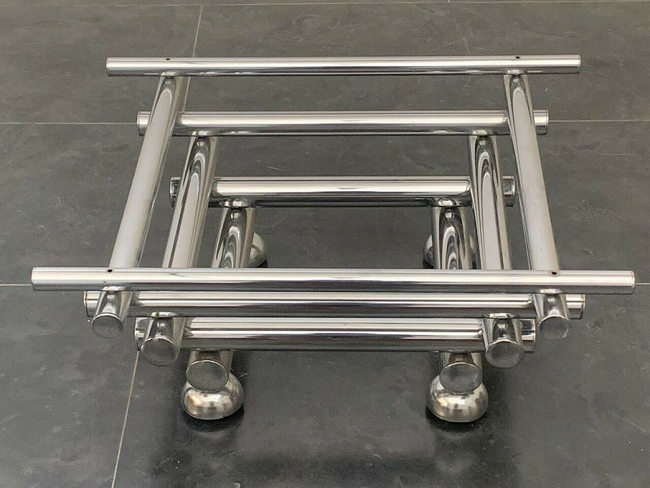 Steel And Smoked Glass Coffee Table, 1970s photo buy