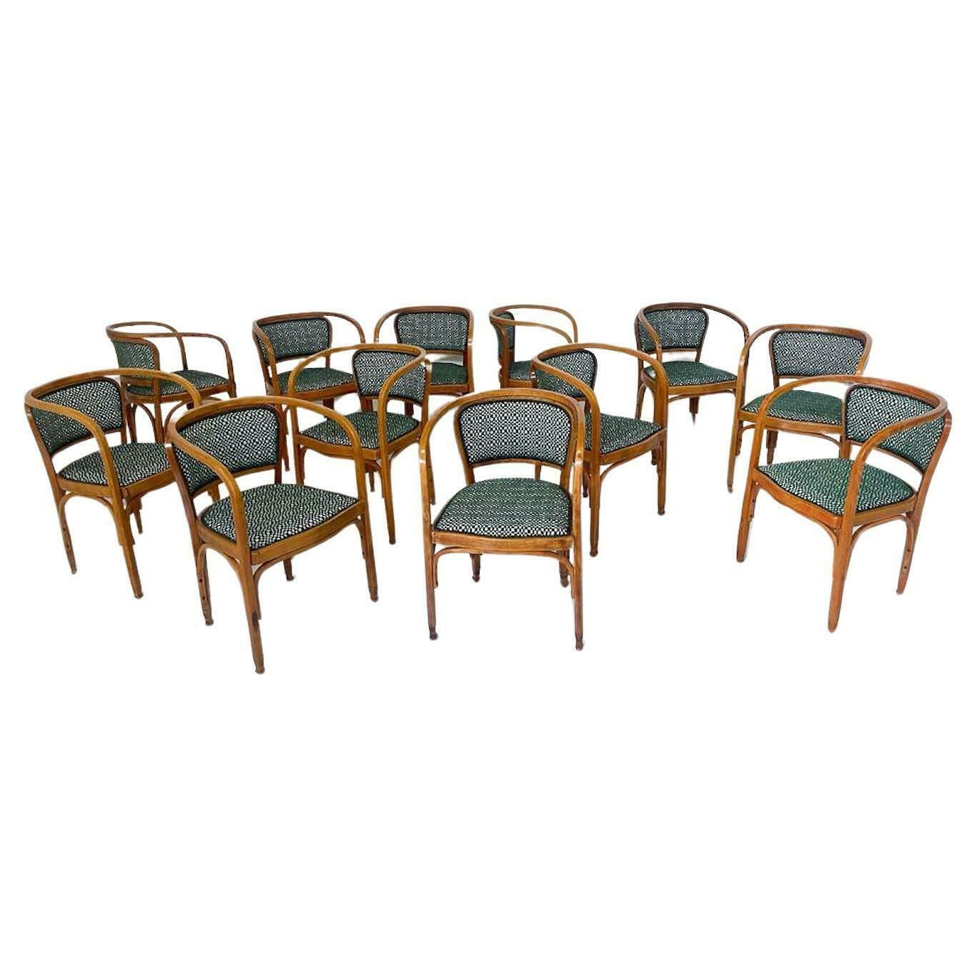 N° 715 Gustav Siegel Armchair For Kohn, Fabric And Wood, Austria, 1900s