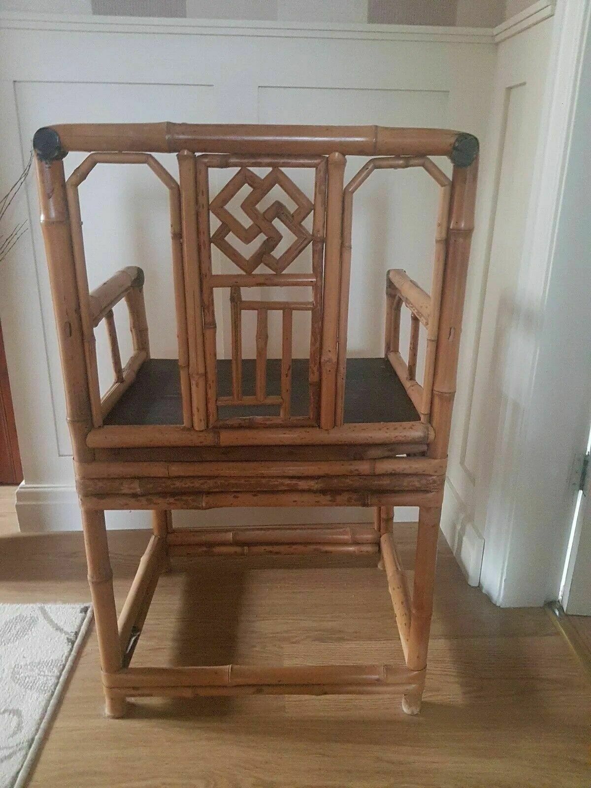 Chinese Bamboo Brighton Pavilion Style Armchair Shanxi Province Late 18thc photo vintage
