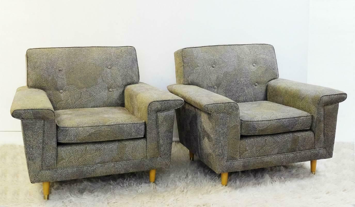 Pair Of American Armchairs, Rowe   New Upholstery By Pierre Frey Collection photo furniture