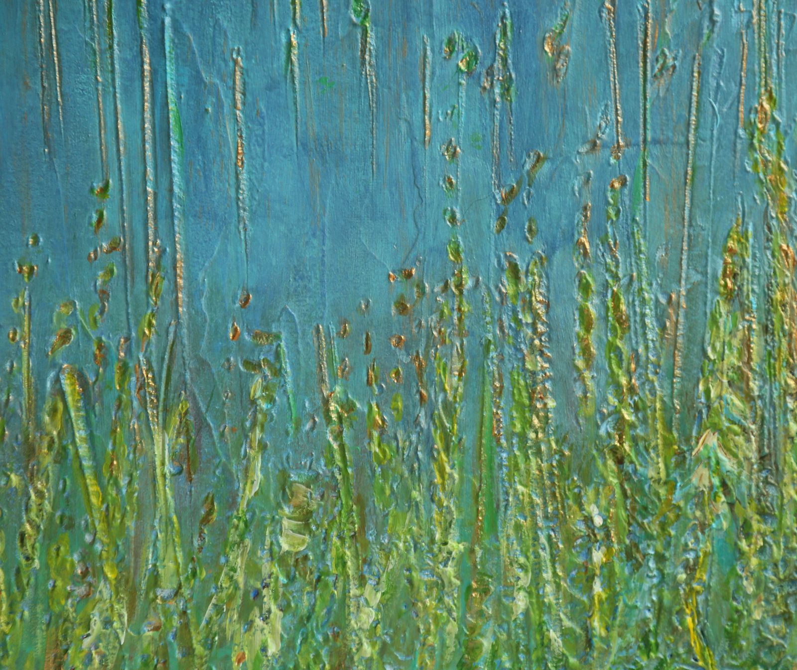 Golden Rain. Oil Painting By Carolyn Miller photo Art