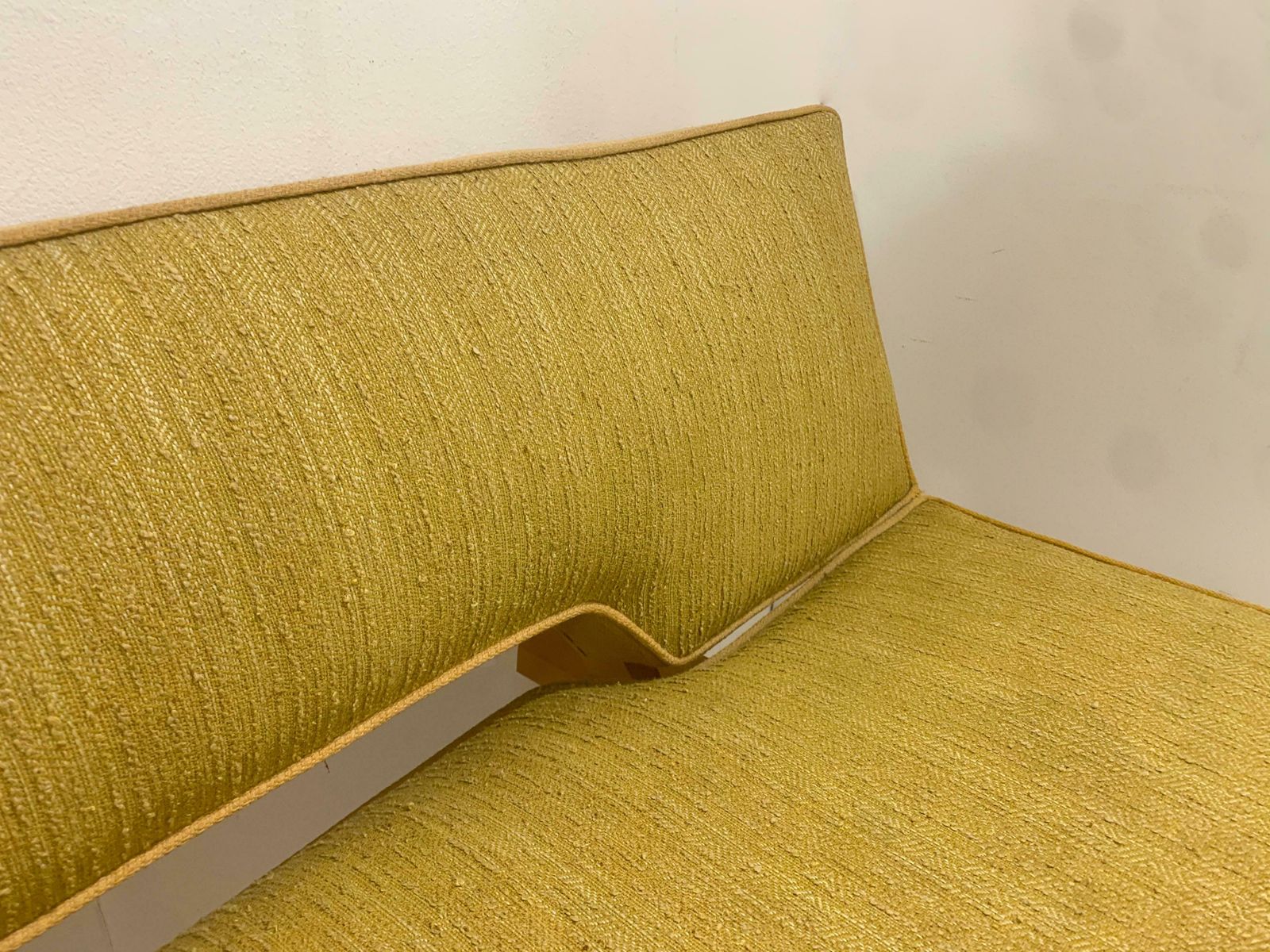 Mid Century Modern Yellow Sofa Bed, Original Fabric By Miroslav Navratil photo 2336.0