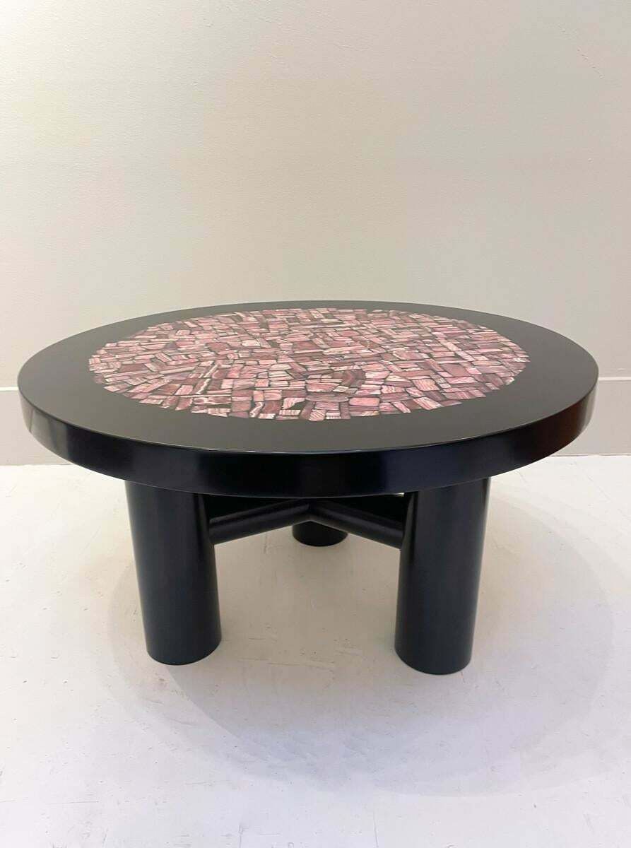 Coffee Table In Rhodochrosite And Resin Attributed To Etienne Allemeersch photo 10826.0