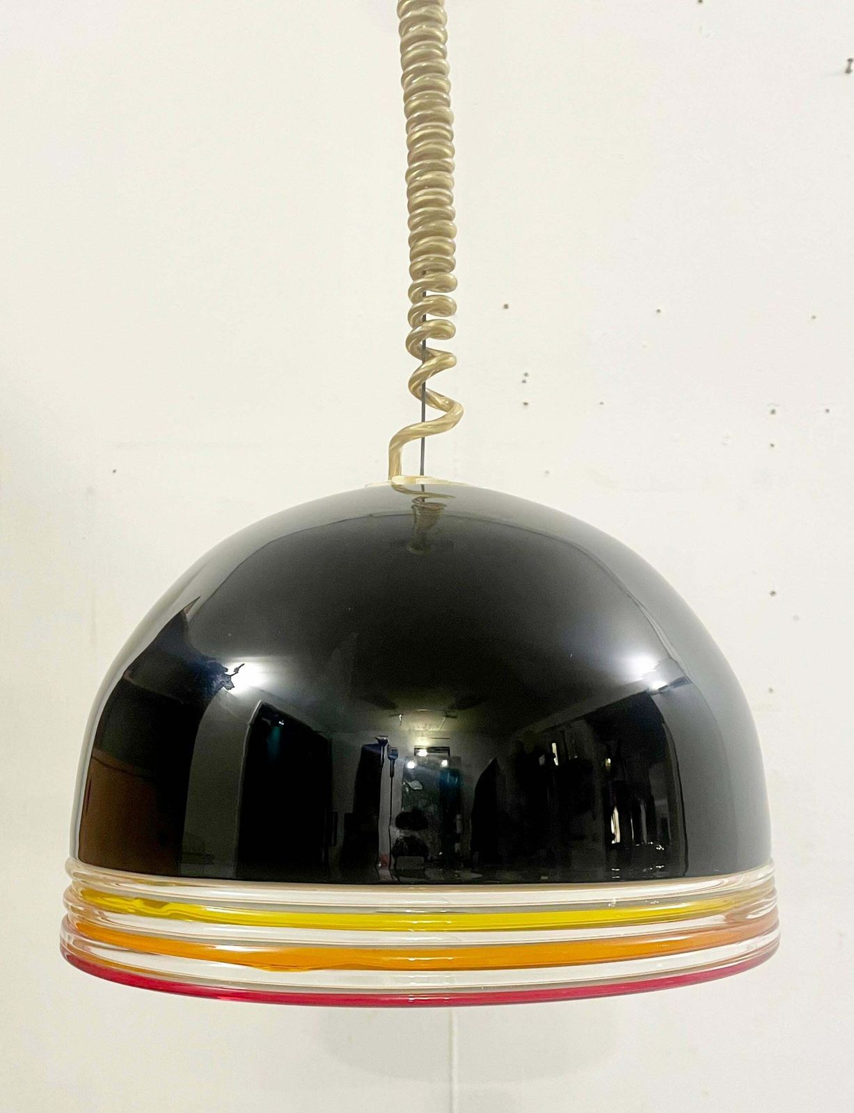 Pair Of Mid Century Murano Glass Suspensions By Roberto Pamio And Renato Toso photo vintage