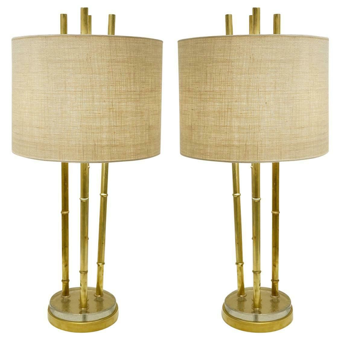 Pair Of Faux Bamboo Table Lamps