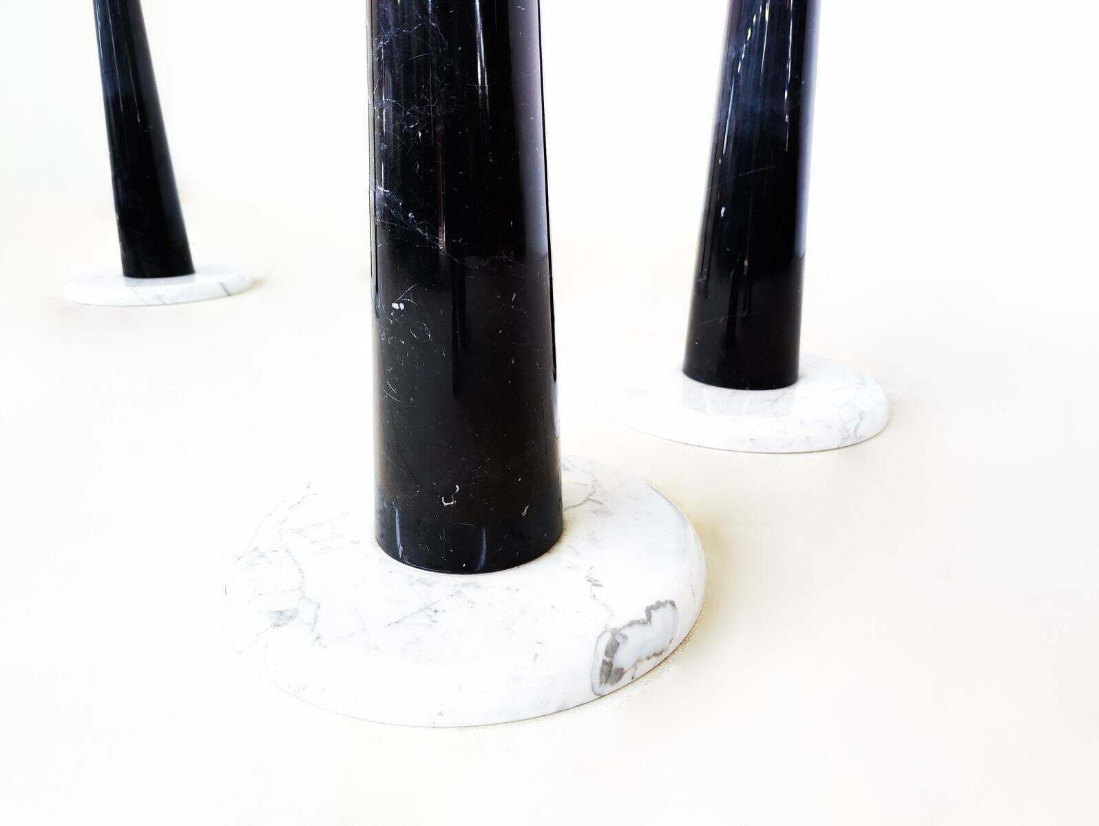 Mid Century Modern Dining Table, Marble And Glass, Italy, 1980s photo for sale