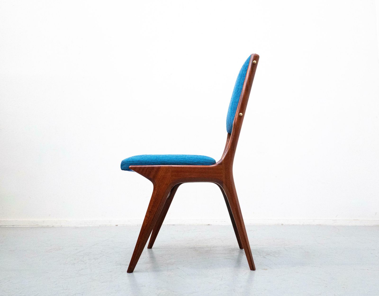 photo for sale Set Of 6 Blue Chairs Model 634 By Carlo De Carli For Cassina, Italy, 1950s