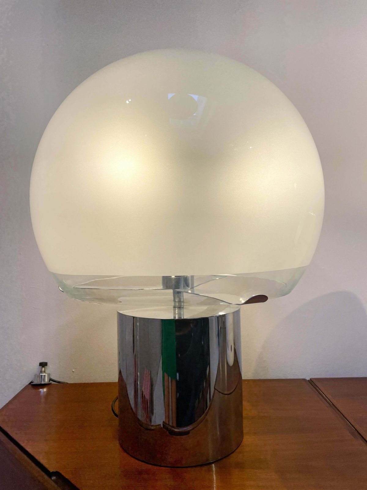 Mid Century Modern Porcini Table Lamp By Luigi Caccia Dominioni, Italy, 1960s photo Lighting
