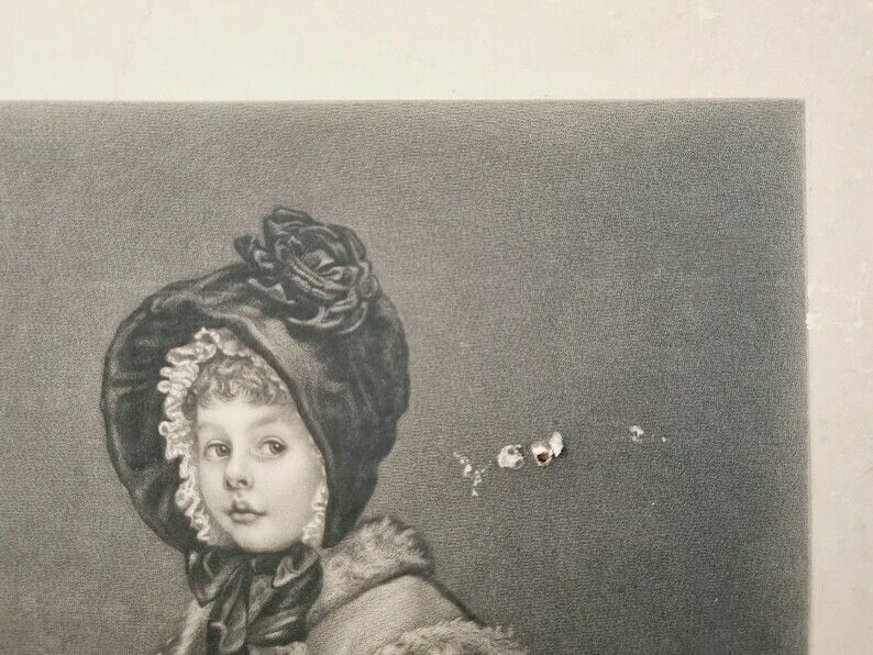 photo furniture Very Large Antique Engraving Print By Kate Greenaway 1881
