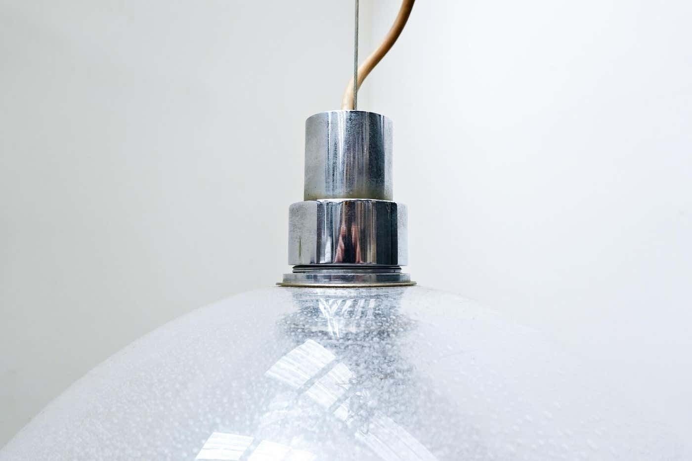Mid Century Modern Pendant Light By Carlo Nason For Mazzega, Murano Glass, Italy photo Lighting