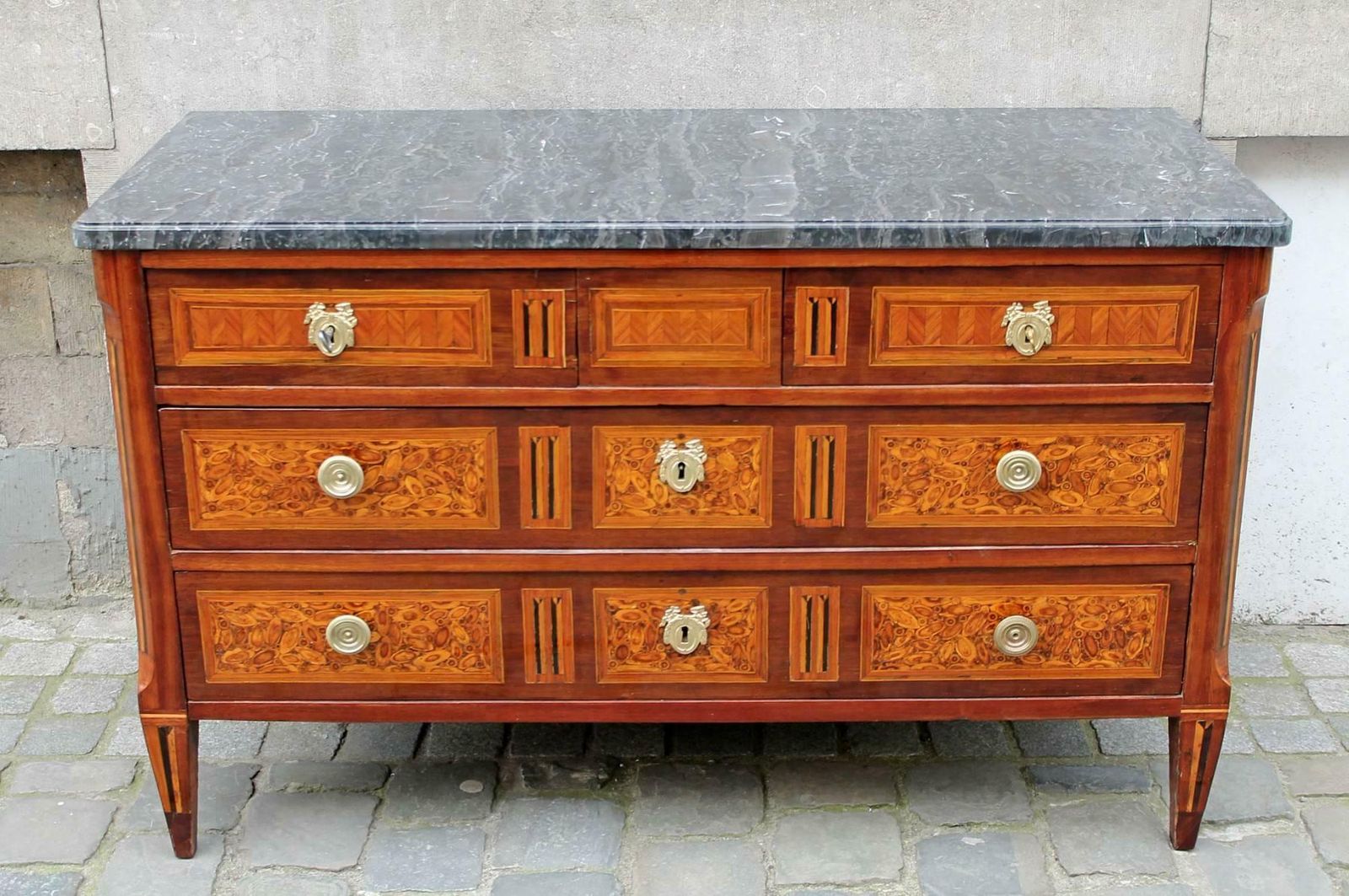 18th Century French Marquetry Chest Of Drawers, Stamped J. Chastel photo furniture