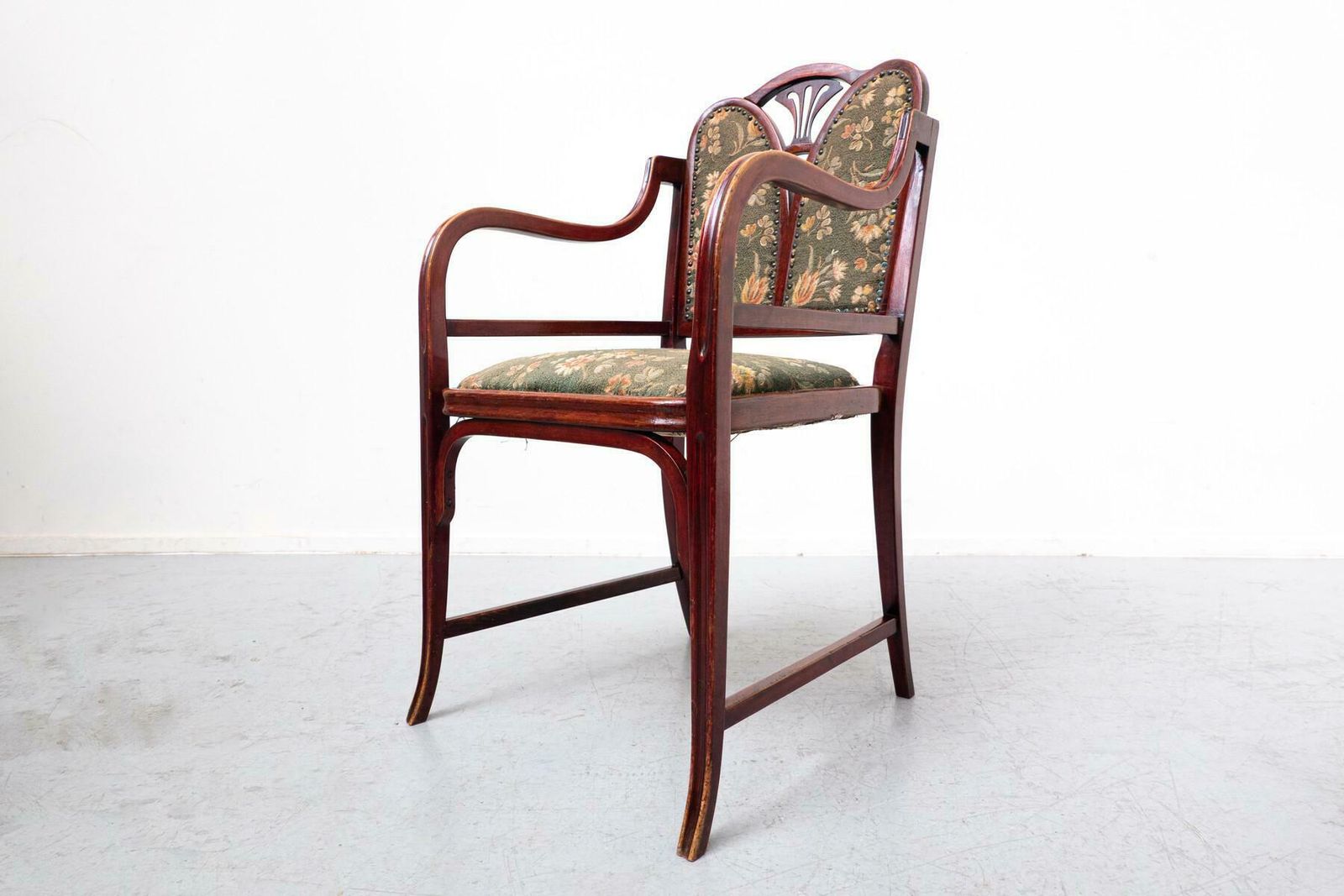Bentwood Armchair By Thonet, Beech And Fabric, 1930s photo furniture