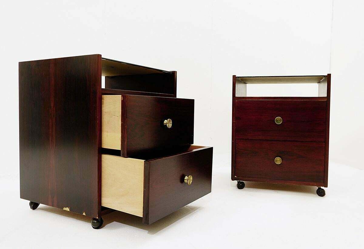 Pair Mid Century Modern Nightstands By Carlo Di Carli, Sormani photo vinterior