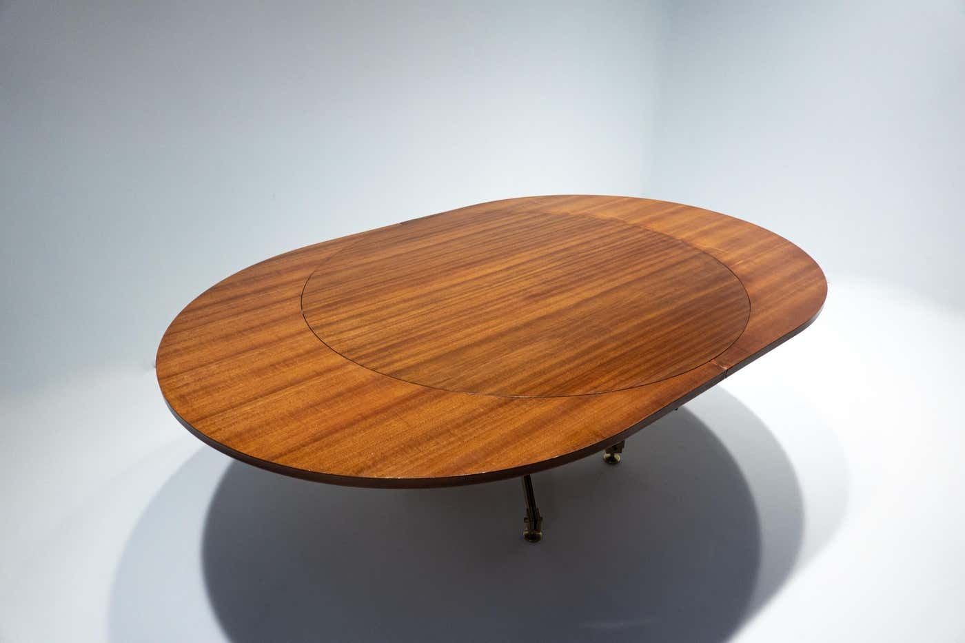Wood And Ceramic Extendable Dining Table Melchiorre Bega & Pietro Melandri photo vintage