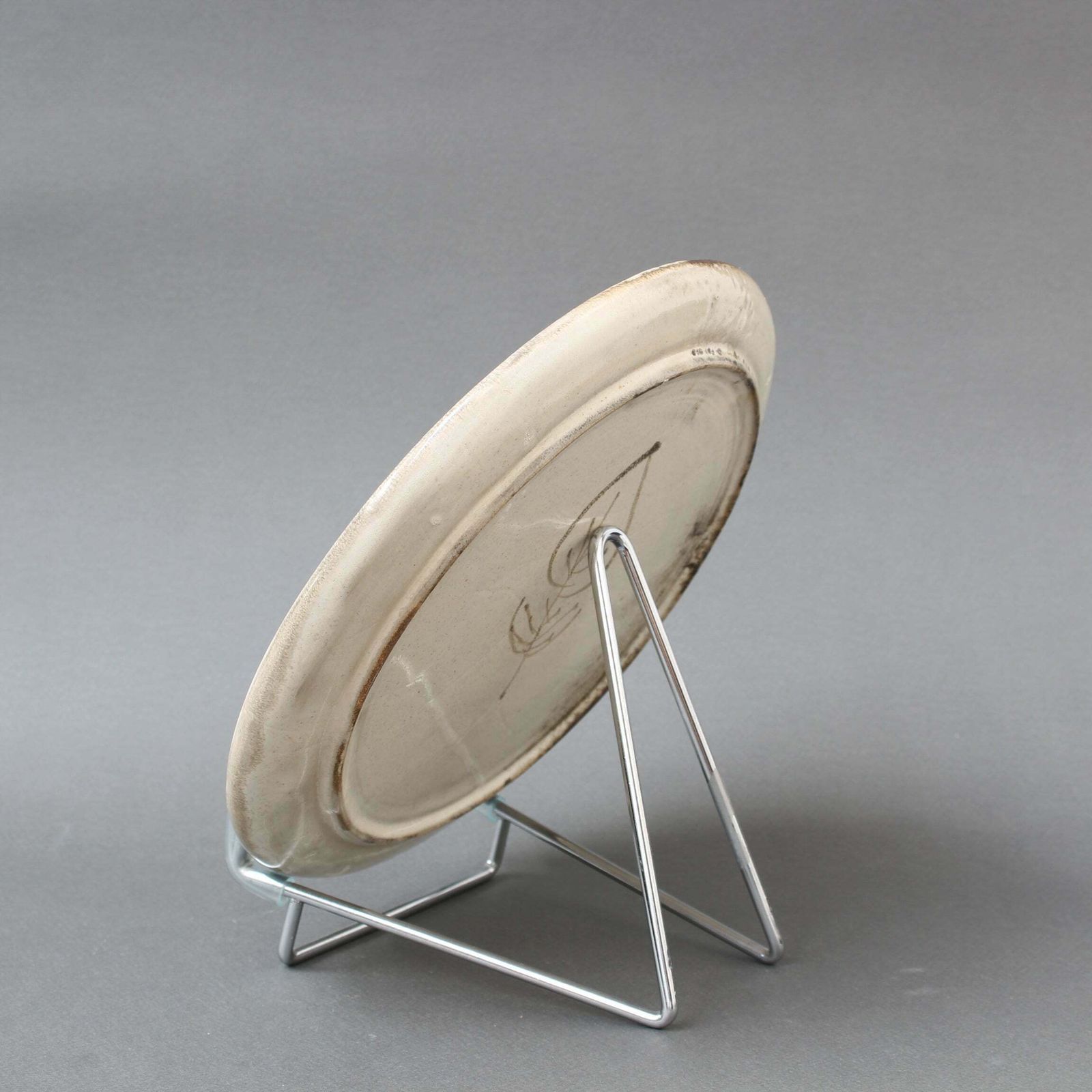 Mid Century French Ceramic Decorative Plate By Le Mûrier Circa 1960s photo vinterior