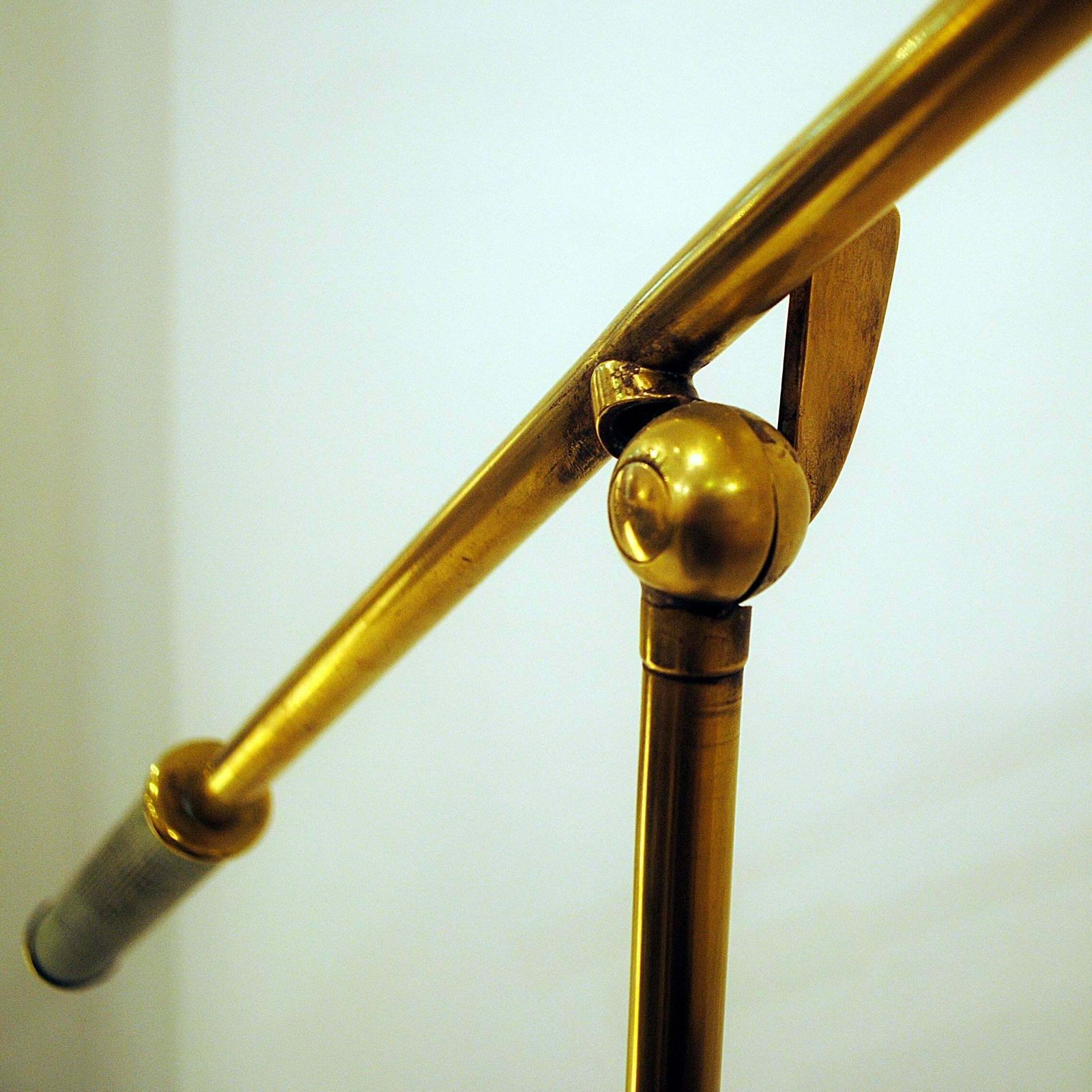 Stilnovo, Adjustable Floor Lamp Brass And Marble, Italy, 1950s photo Lighting