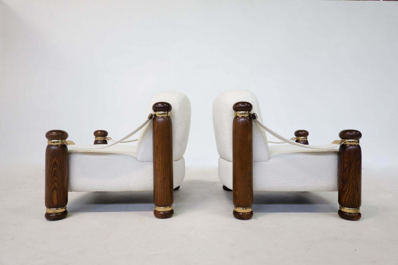 Mid Century Modern Pair Of Armchairs, Italy, 1970s  New Upholstery photo vinterior