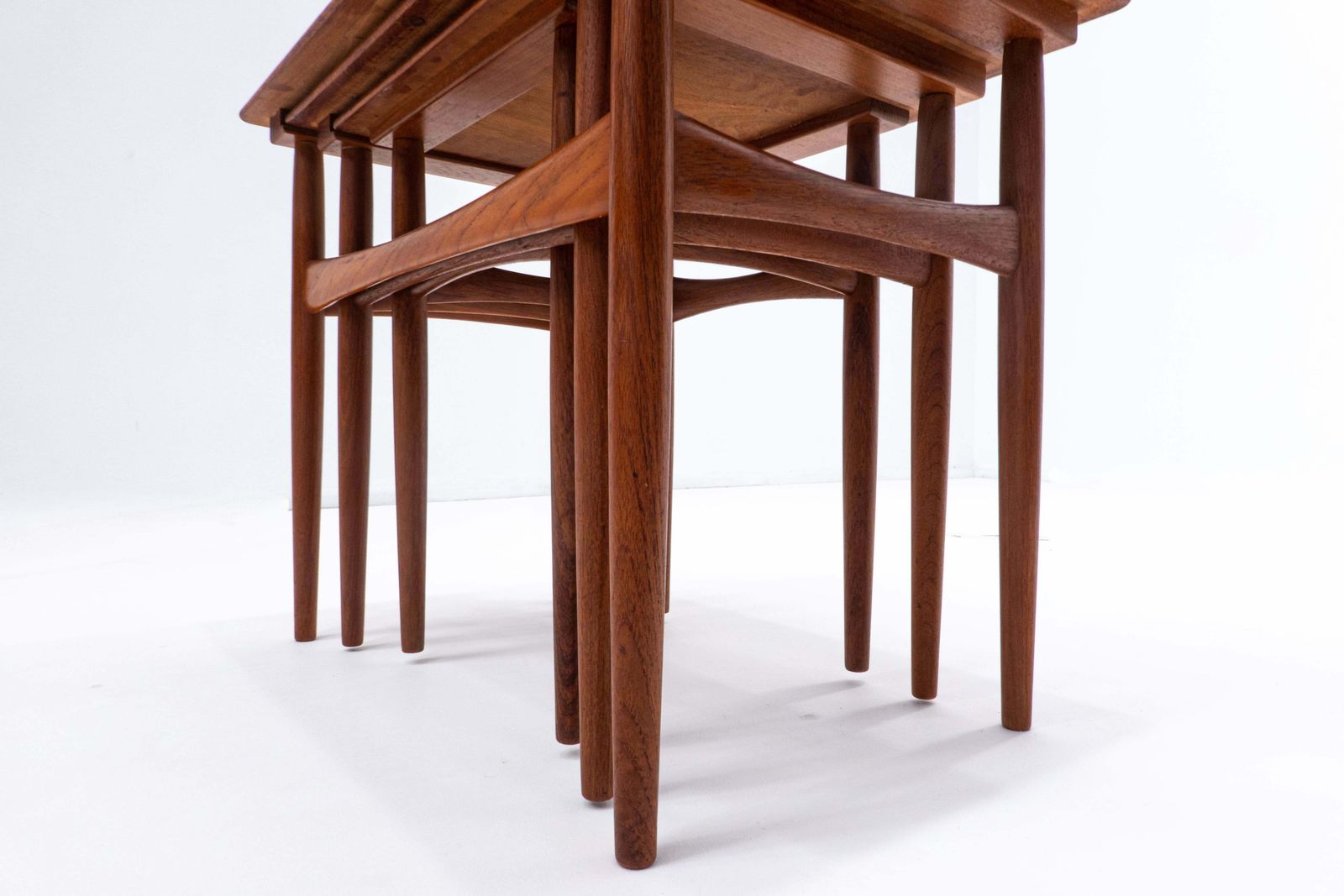 Mid Century Modern Wooden Nesting Tables, Scandinavian, 1960s photo 1378.0