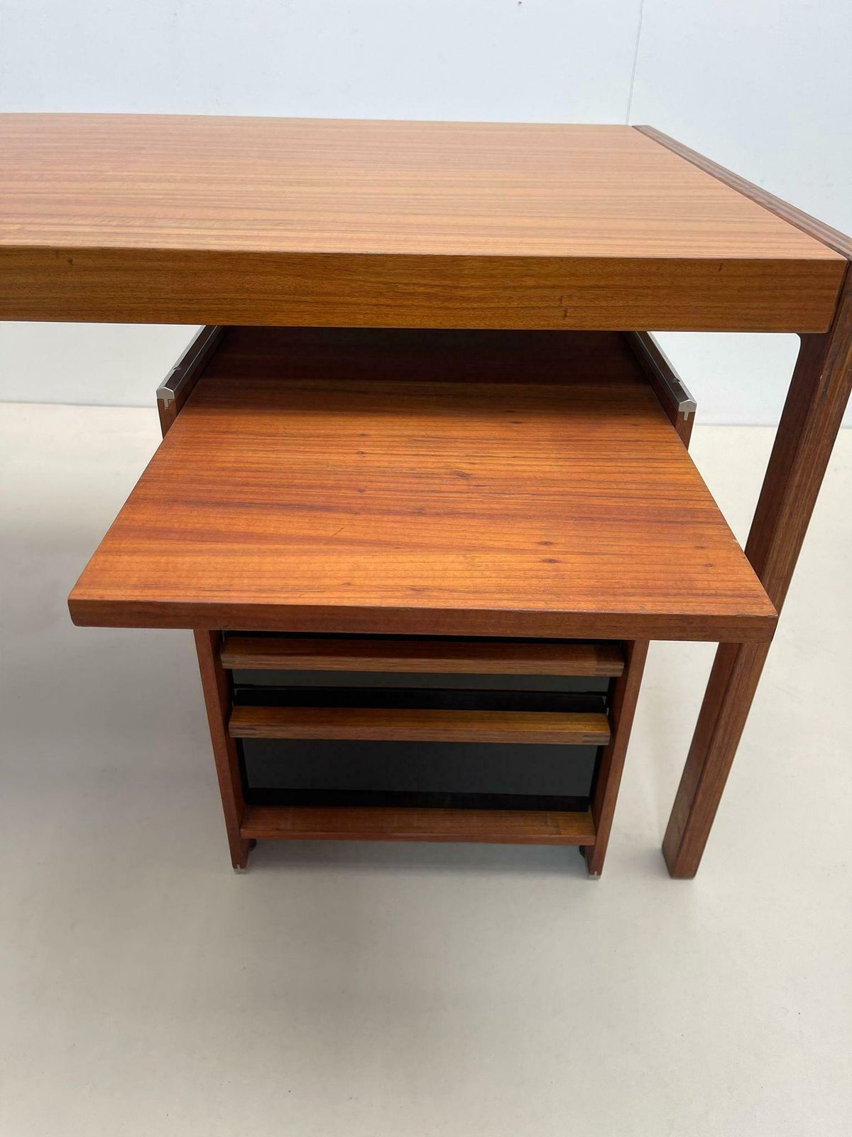 Mid Century Wooden Scandinavian Desk With Drawers, 1960s photo furniture
